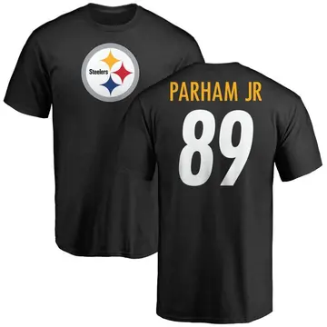 Men's Donald Parham Jr. Pittsburgh Steelers Name & Number Logo T-Shirt - Black