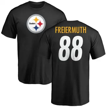 Men's Pat Freiermuth Pittsburgh Steelers Name & Number Logo T-Shirt - Black
