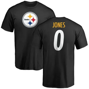 Men's Steven Jones Pittsburgh Steelers Name & Number Logo T-Shirt - Black