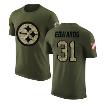 Youth Daijun Edwards Pittsburgh Steelers Olive Salute to Service Legend T-Shirt