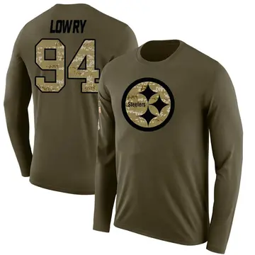 Youth Dean Lowry Pittsburgh Steelers Salute to Service Sideline Olive Legend Long Sleeve T-Shirt