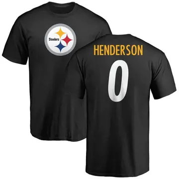 Youth Jack Henderson Pittsburgh Steelers Name & Number Logo T-Shirt - Black